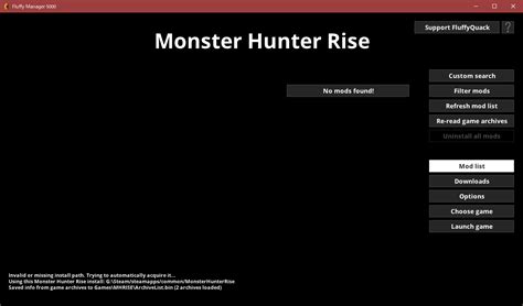 【MHR】Mod管理ツール「Fluffy Manager 5000」の .
